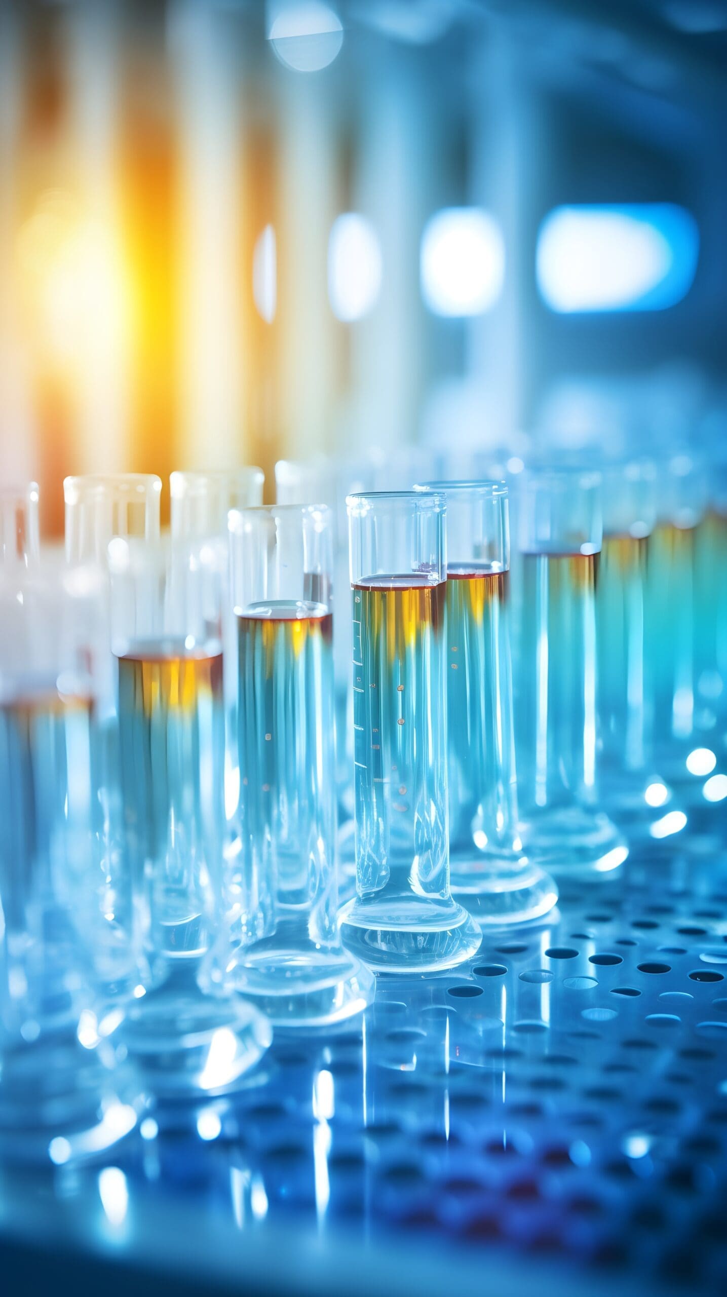test tubes in a modern laboratory, viruses, vaccine, analytics, concept of medical or science laboratory